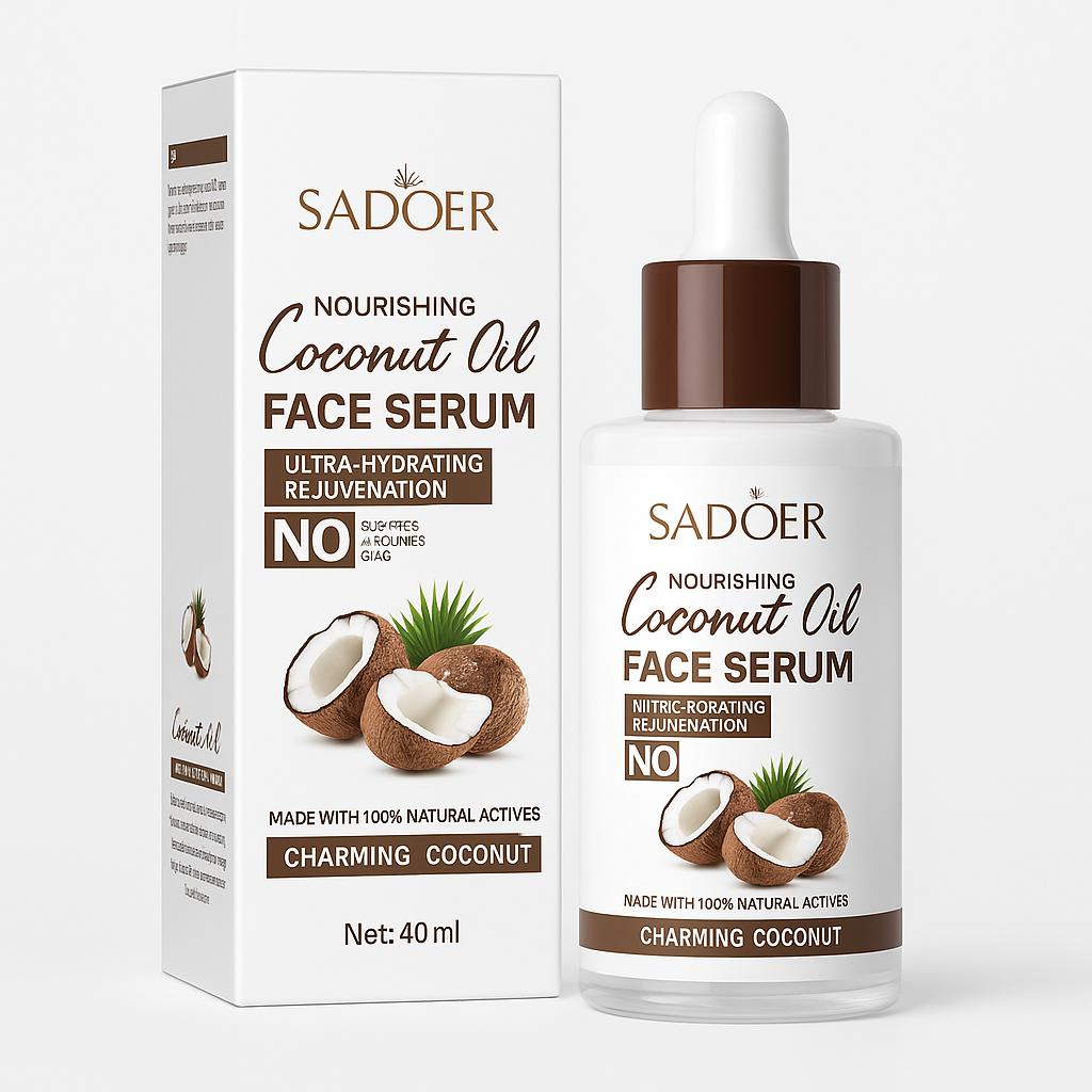 Sérum Facial con Aceite de Coco 100% Natural 40ml – Nutrición Profunda y Brillo Saludable para una Piel Radiante