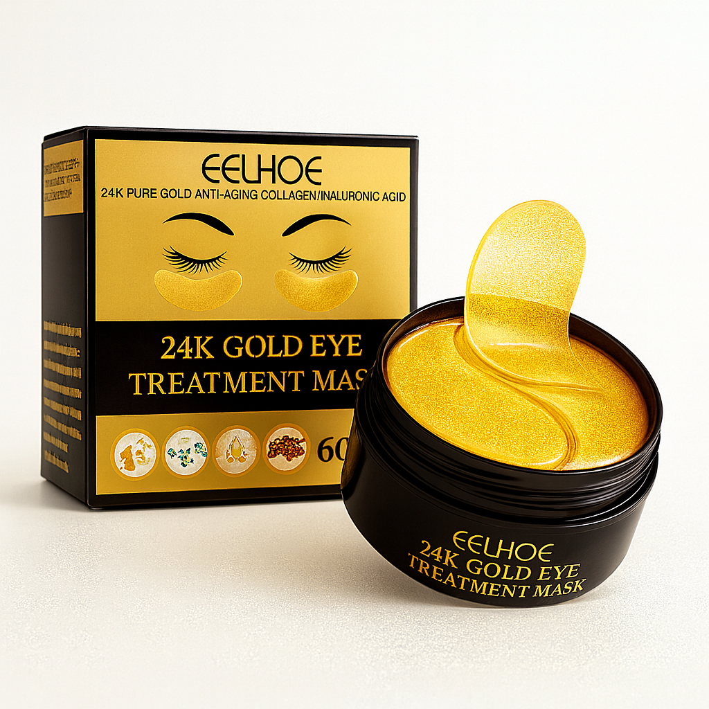 EELHOE Parches de Oro 24K para Ojos